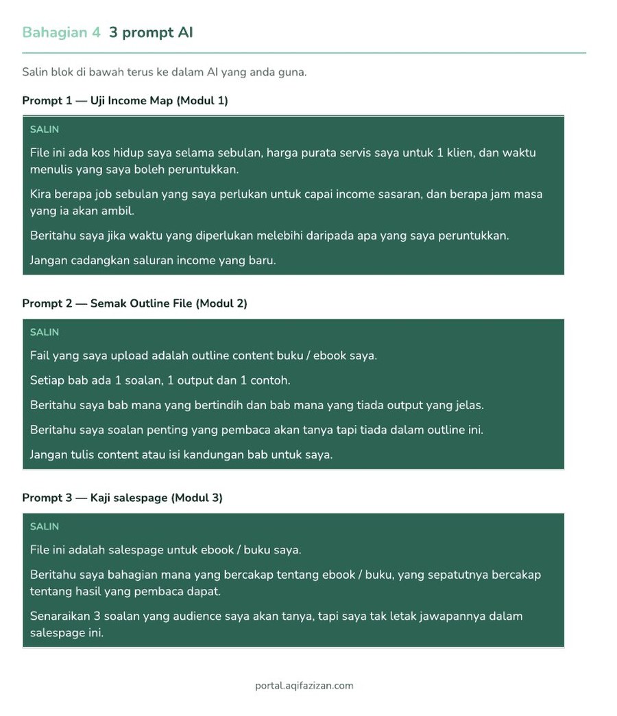 Bahagian 4 — 3 prompt AI siap salin